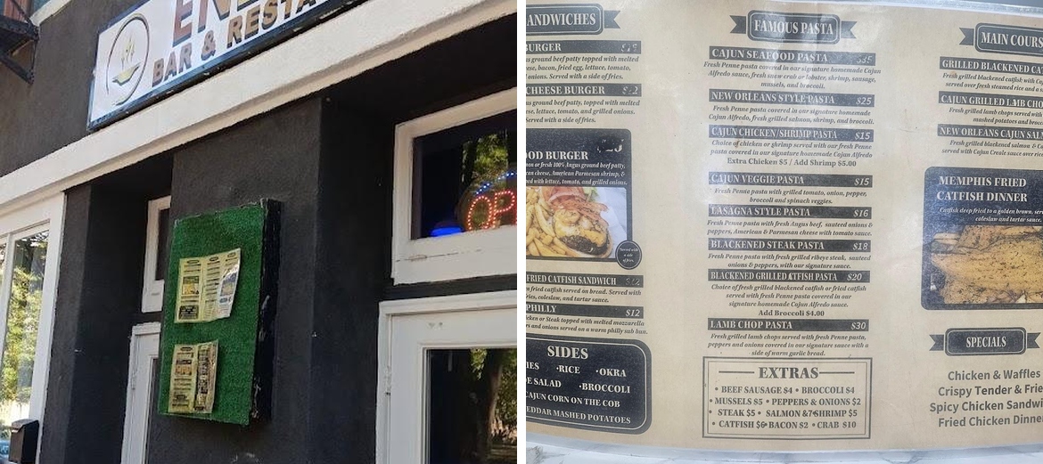 Energy Famous Pasta Restaurant Menu